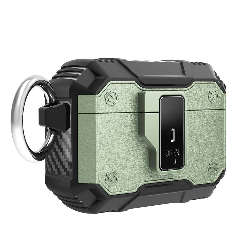 Apple Airpods 3. Nesil Zore Airbag 35 Darbelere Karşı Dayanıklı Düğmeli Kılıf Mavi