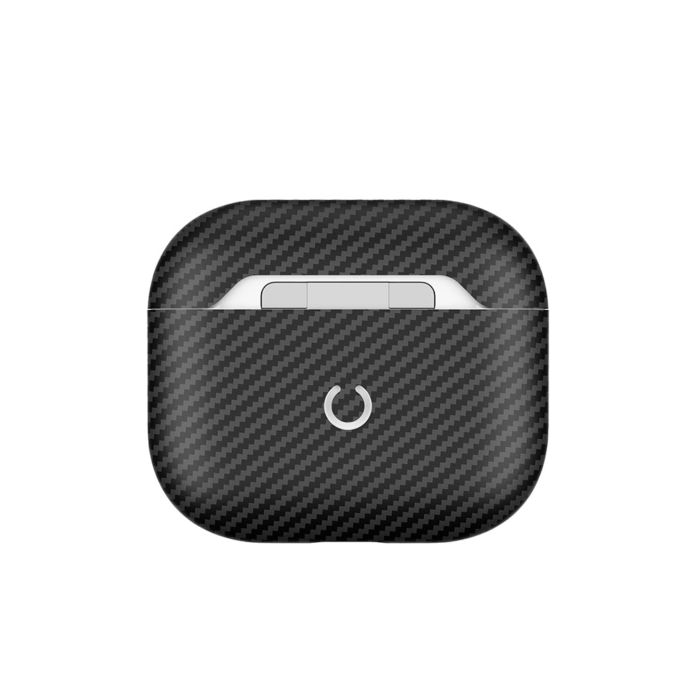 Apple Airpods 3. Nesil Zore Airbag 43 600D Karbon Fiber Kulaklık Kılıfı Siyah