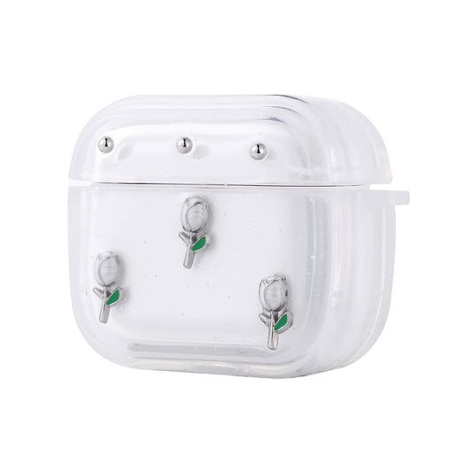 Apple Airpods 3. Nesil Zore Airbag 44 Airbag Tasarımlı Simli Şeffaf Kutup Kılıf Lale