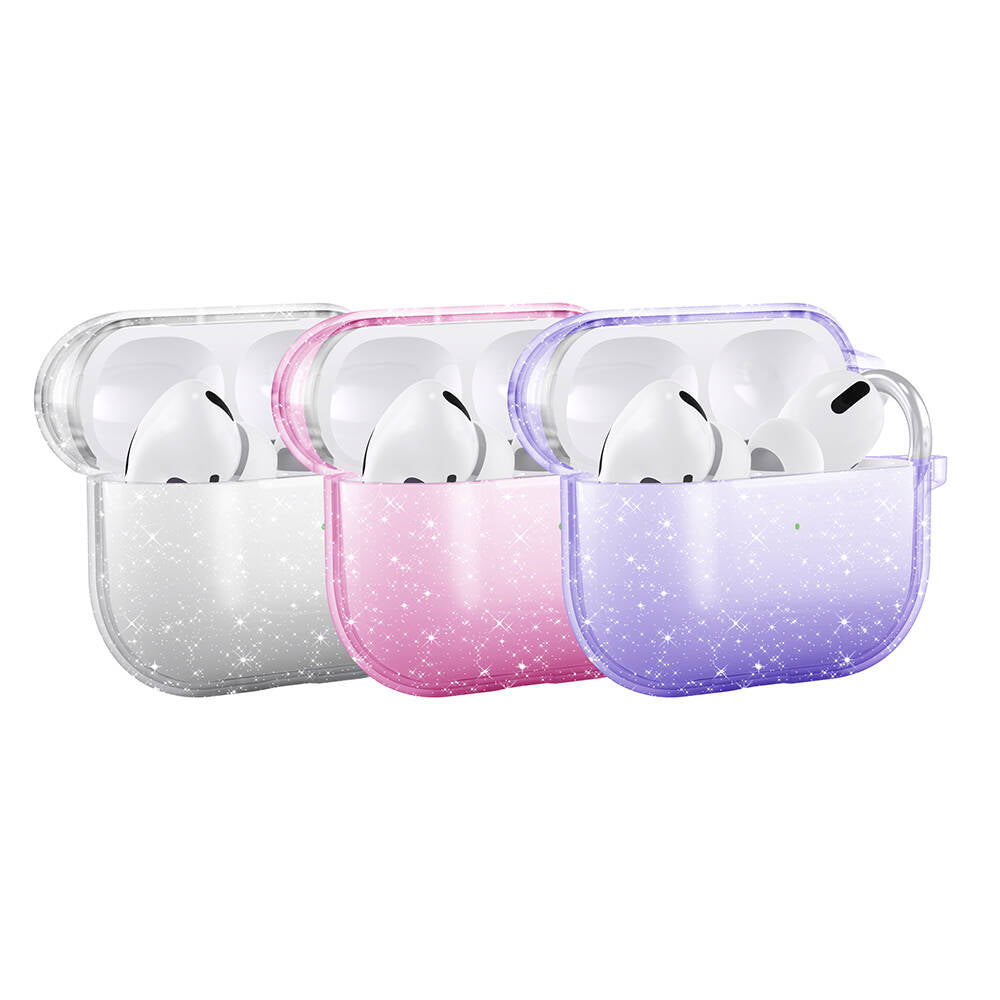Apple Airpods 3. Nesil Zore Allstar Airbag 32 Parlayan Simli Saydam Renkli Kılıf Şeffaf