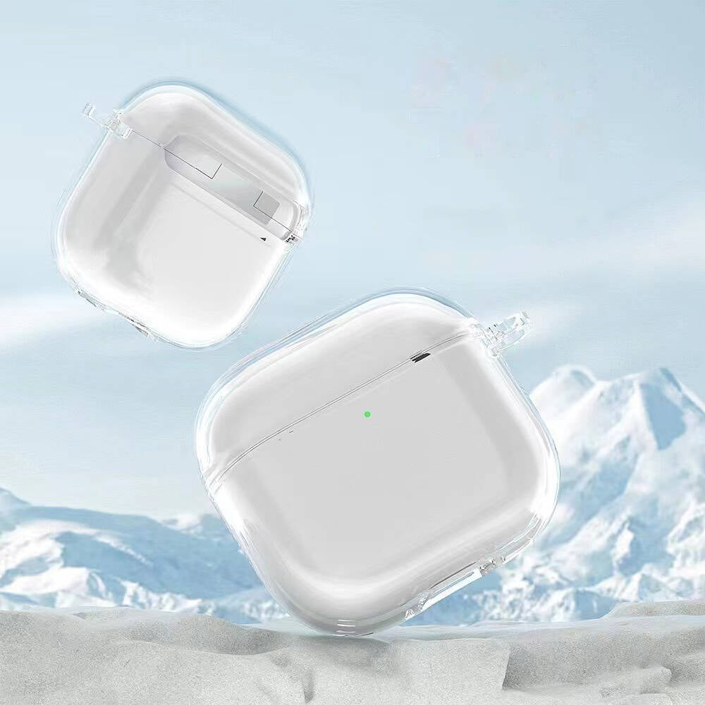 Apple Airpods 4 Kılıf Şeffaf Kristal Silikon Zore Airbag 14 Kılıf Şeffaf
