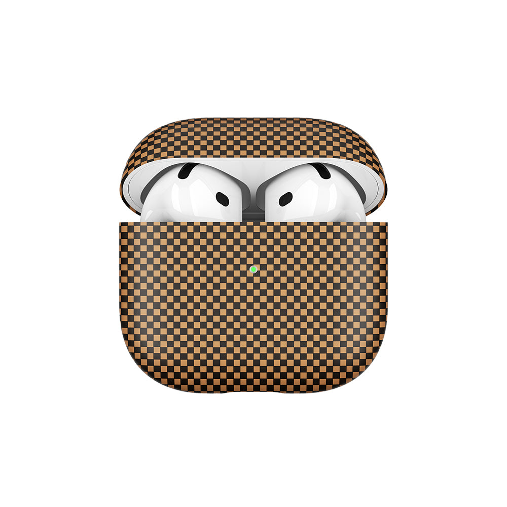 Apple Airpods 4 Zore Airbag 43 600D Karbon Fiber Kulaklık Kılıfı Gold