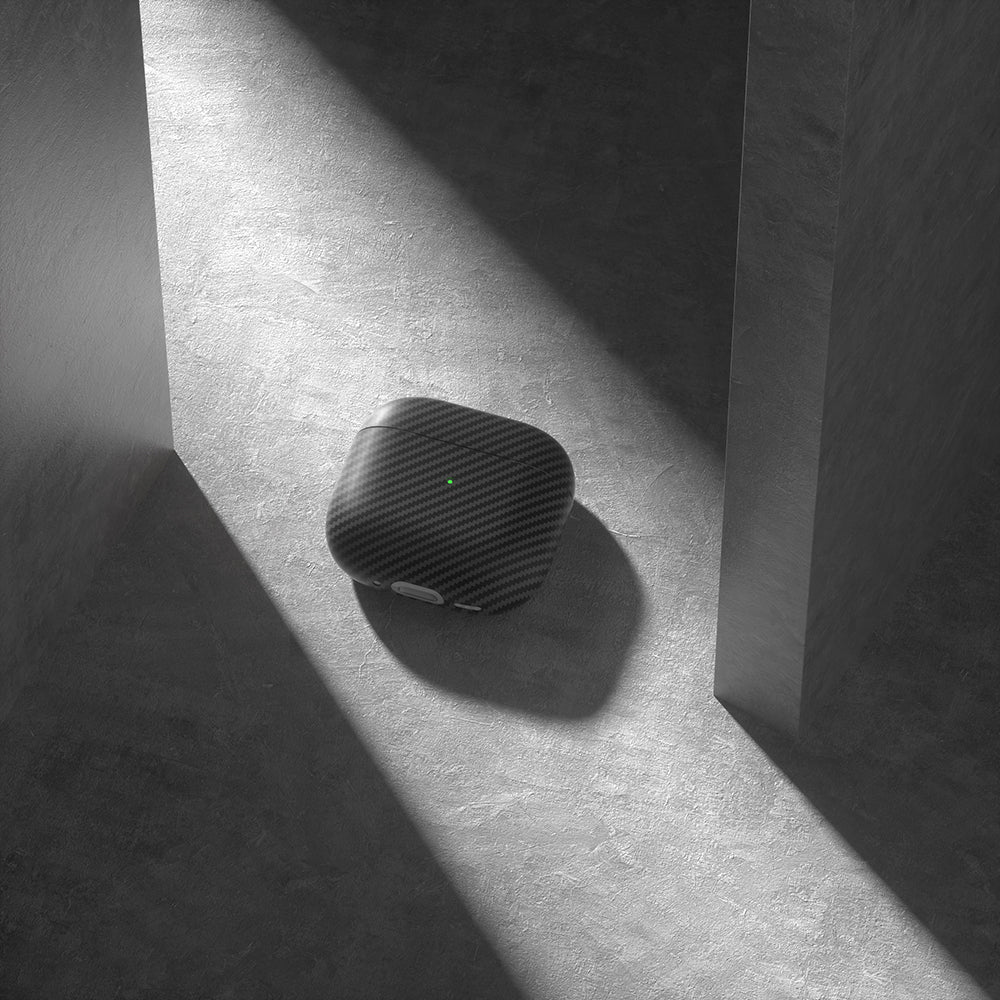 Apple Airpods 4 Zore Airbag 43 600D Karbon Fiber Kulaklık Kılıfı Siyah