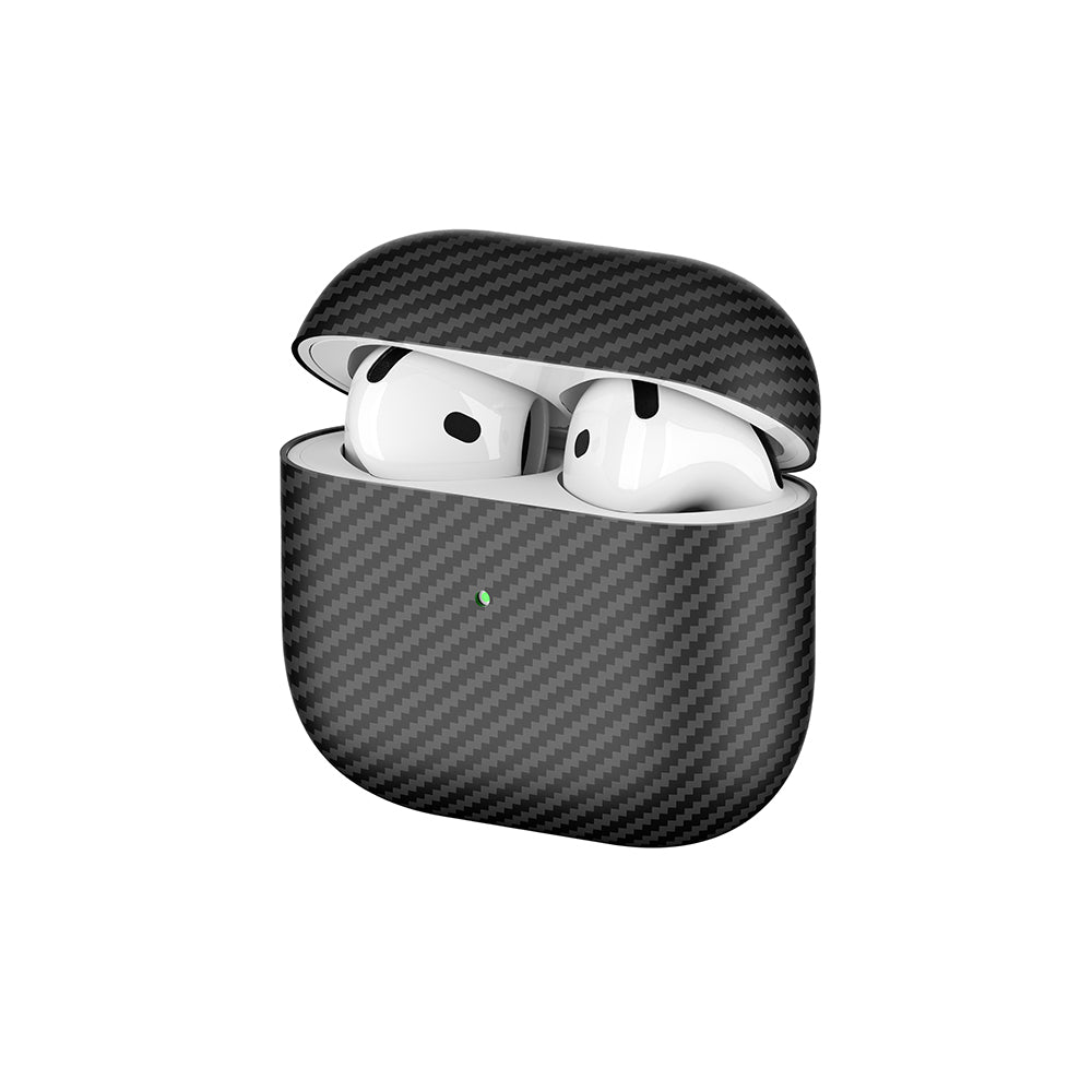 Apple Airpods 4 Zore Airbag 43 600D Karbon Fiber Kulaklık Kılıfı Siyah