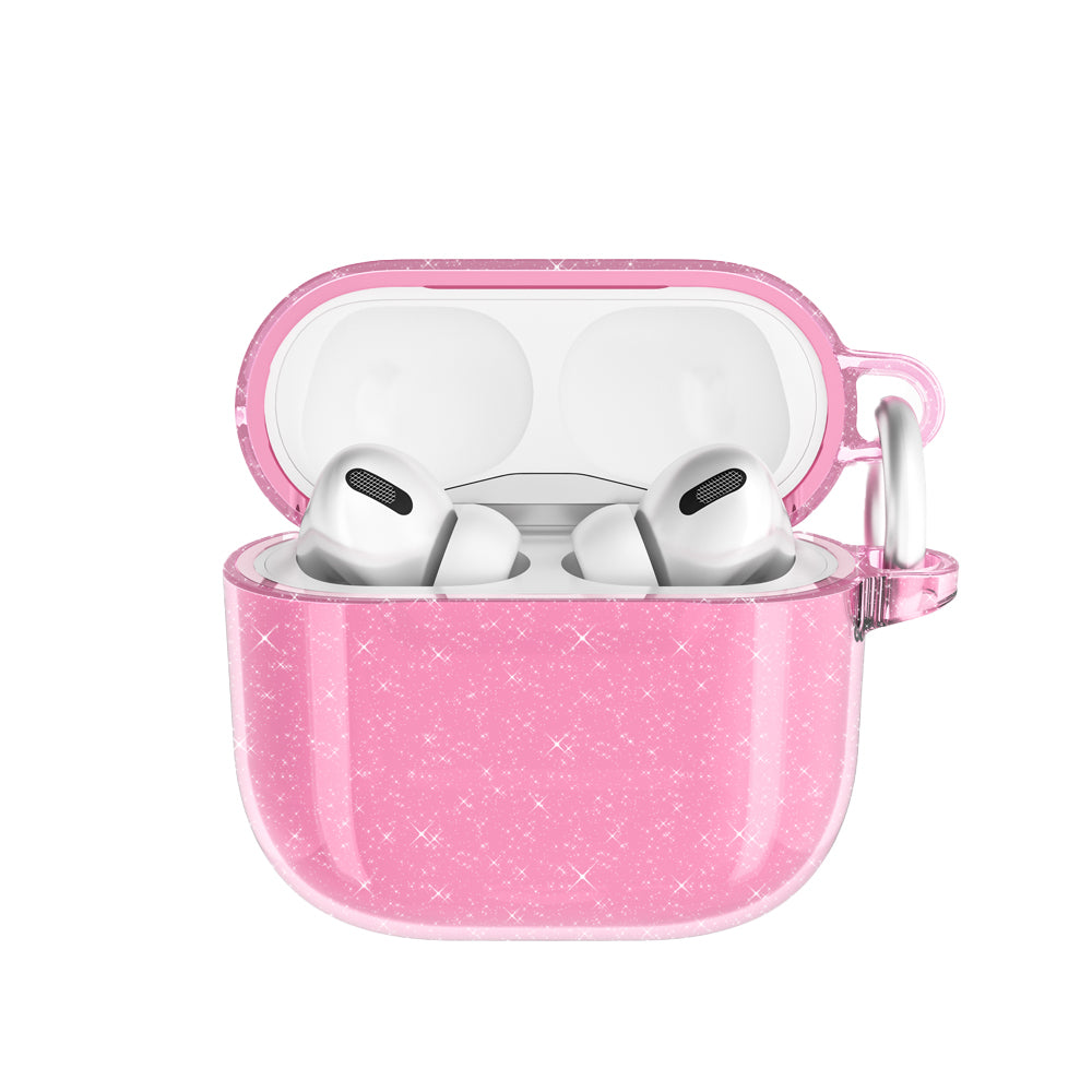 Apple Airpods 4 Zore Allstar Airbag 32 Parlayan Simli Saydam Renkli Kılıf Mor