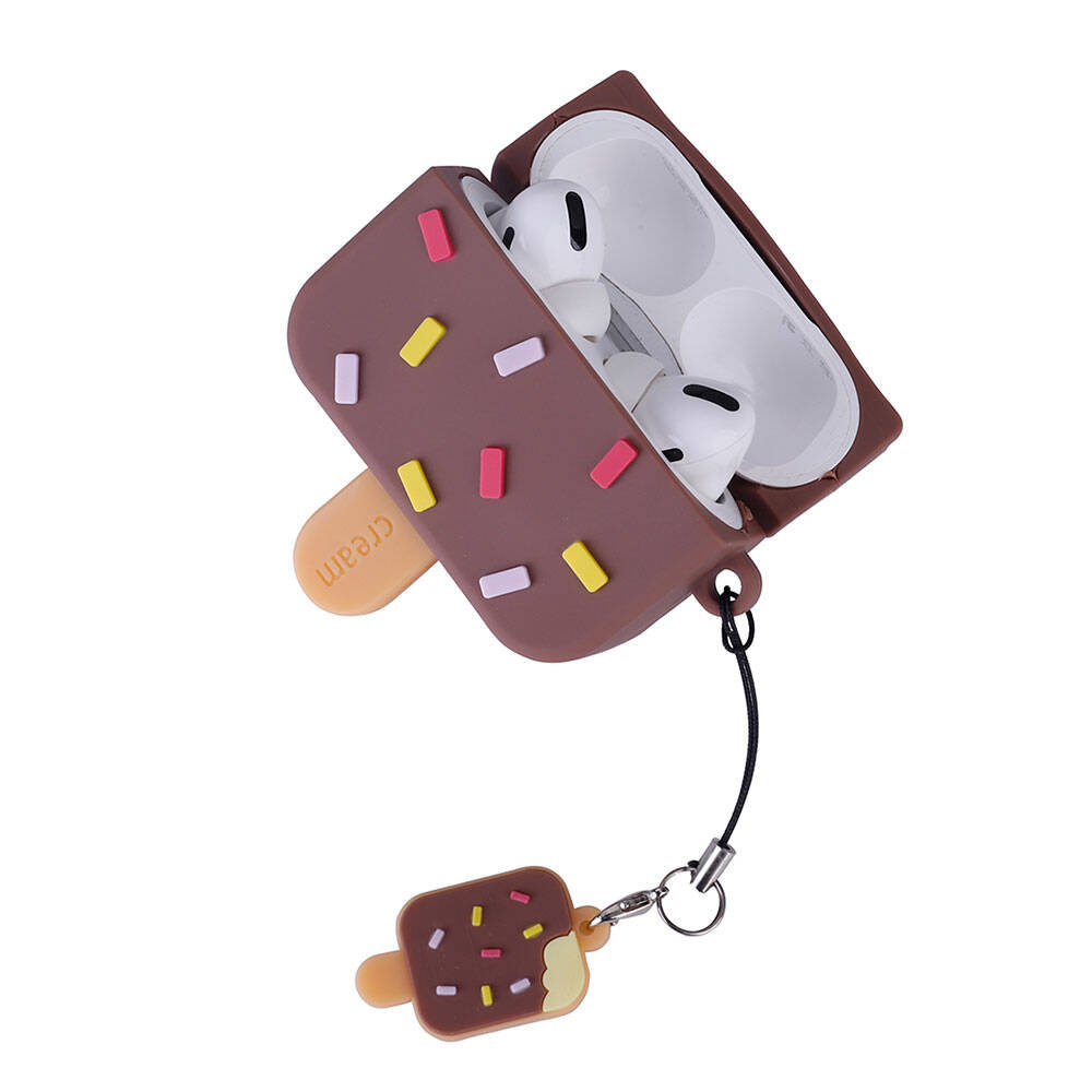 Apple Airpods Pro 2 Zore TPU Kabartma Figürlü İpli Airbag 37 Silikon Kılıf NO59