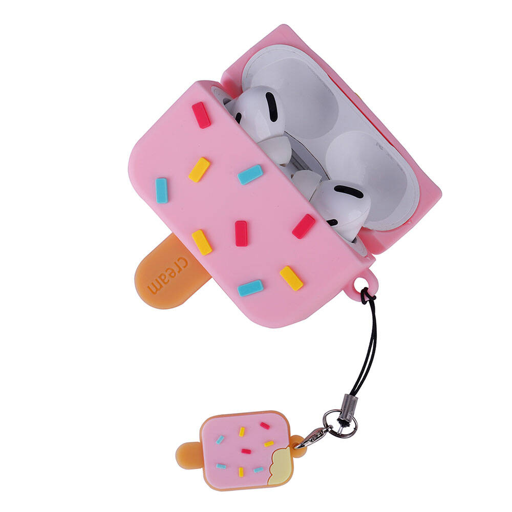 Apple Airpods Pro 2 Zore TPU Kabartma Figürlü İpli Airbag 37 Silikon Kılıf NO59