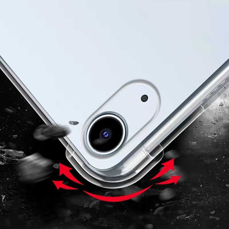 Apple iPad 11.Nesil 2025 Kılıf Zore Tablet Nitro Anti Shock Silikon Kapak Renksiz