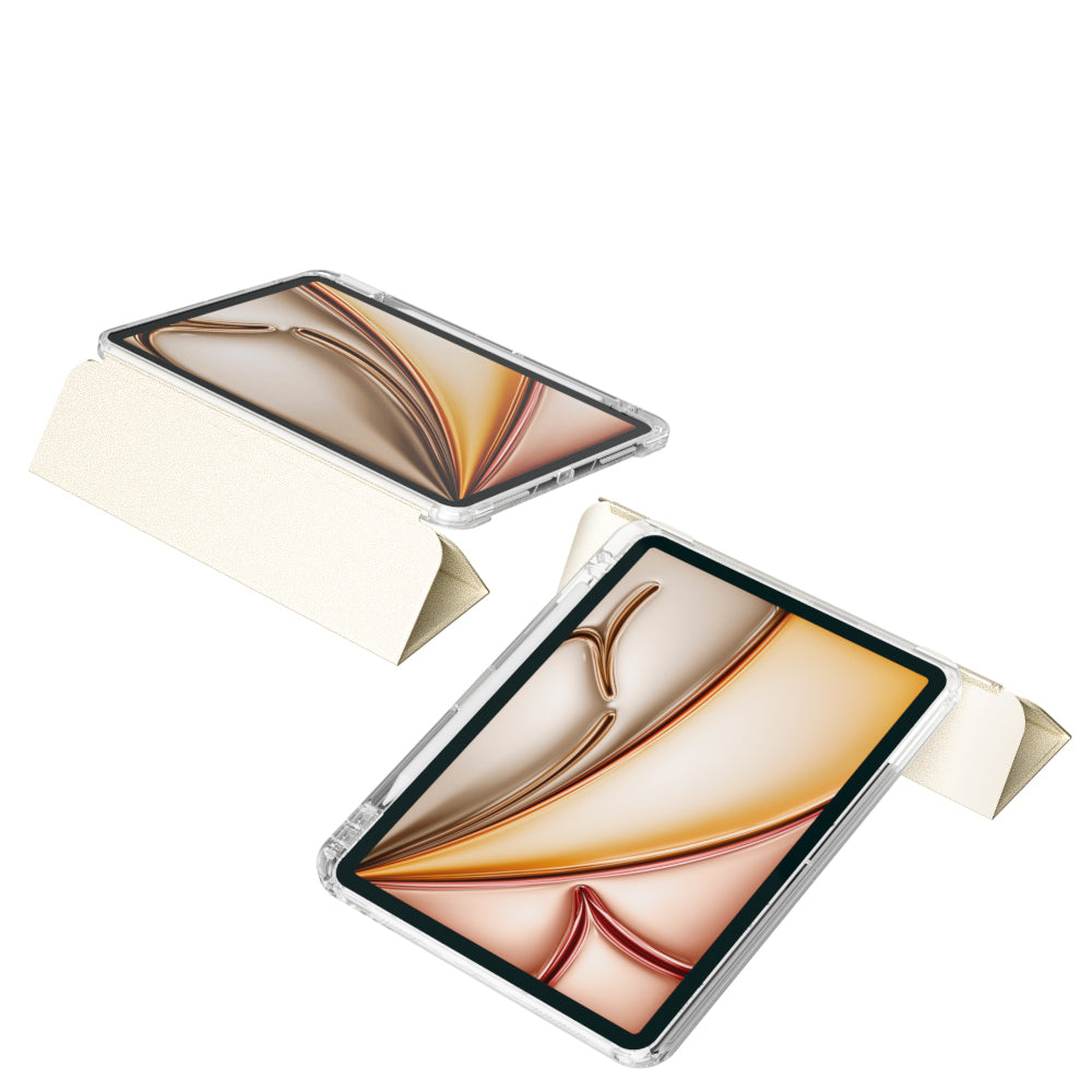 Apple iPad Air 11 2024 Kılıf Magnetik Ayrılabilen Airbagli Zore Sliding Tablet Kılıfı Gri