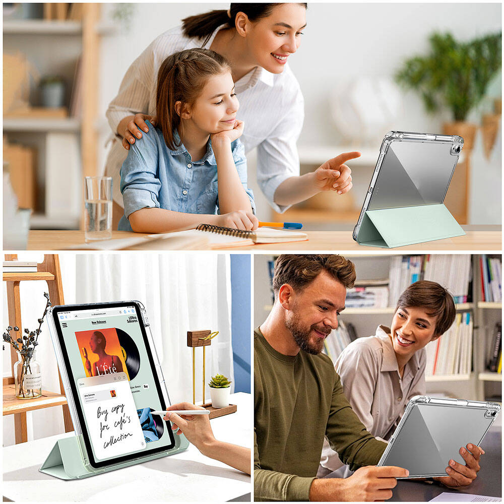 Apple iPad Air 11 2025 M3 Kılıf Magnetik Ayrılabilen Airbagli Zore Sliding Tablet Kılıfı Mavi Açık