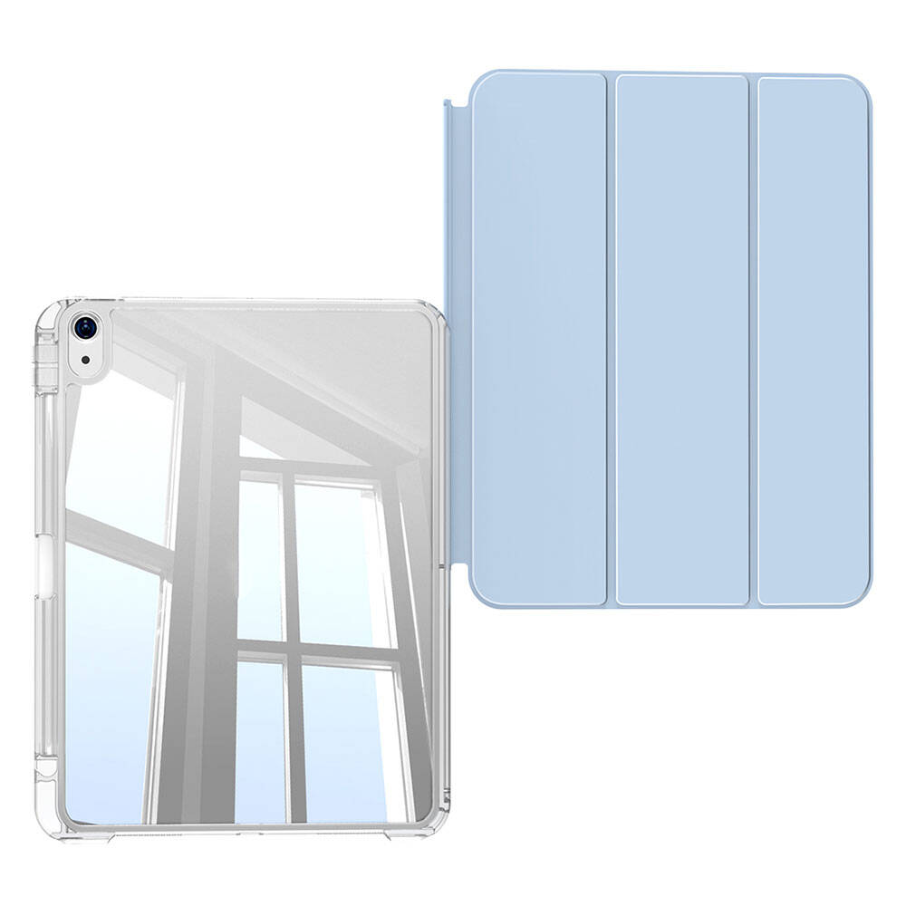 Apple iPad Air 13 2024 Kılıf Magnetik Ayrılabilen Airbagli Zore Sliding Tablet Kılıfı Lavender