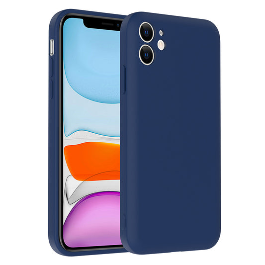 Apple iPhone 11 Kılıf Kamera Korumalı Kartlık Hazneli Zore Vitra Kapak Lacivert