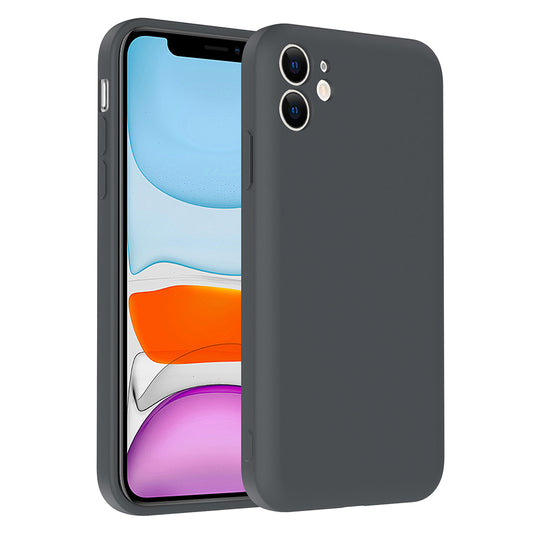 Apple iPhone 11 Kılıf Kamera Korumalı Kartlık Hazneli Zore Vitra Kapak Gri