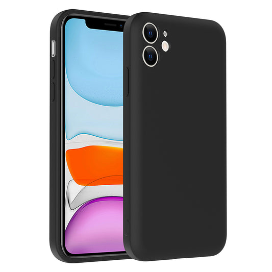 Apple iPhone 11 Kılıf Kamera Korumalı Kartlık Hazneli Zore Vitra Kapak Siyah