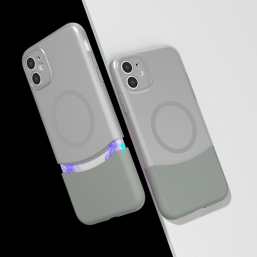 Apple iPhone 11 Kılıf M-Safe Şarj Özellikli Mıknatıslı Zore Duble Kapak Siyah