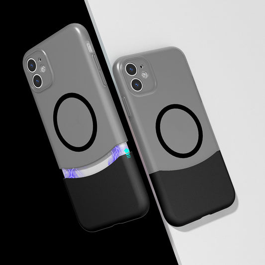 Apple iPhone 11 Kılıf M-Safe Şarj Özellikli Mıknatıslı Zore Duble Kapak Siyah