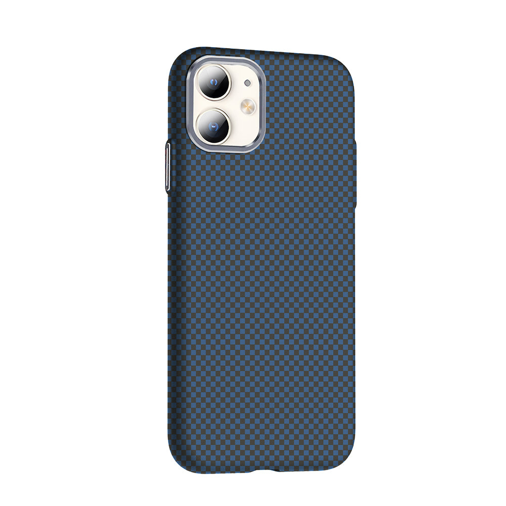 Apple iPhone 11 Kılıf M-safe Şarj Özellikli Karbon Fiber Görünümlü Zore Gros Kapak Gri-Siyah