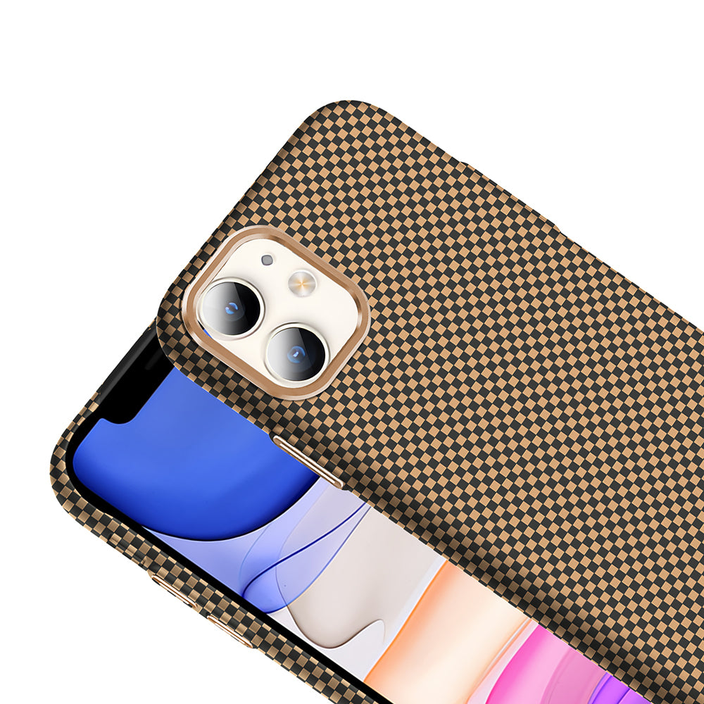 Apple iPhone 11 Kılıf M-safe Şarj Özellikli Karbon Fiber Görünümlü Zore Gros Kapak Gri-Siyah