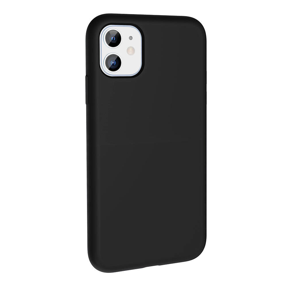 Apple iPhone 11 Kılıf M-safe Şarj Özellikli Sıvı Teknolojili Silinebilir Sert Zore Kivi Kapak Koyu Gri