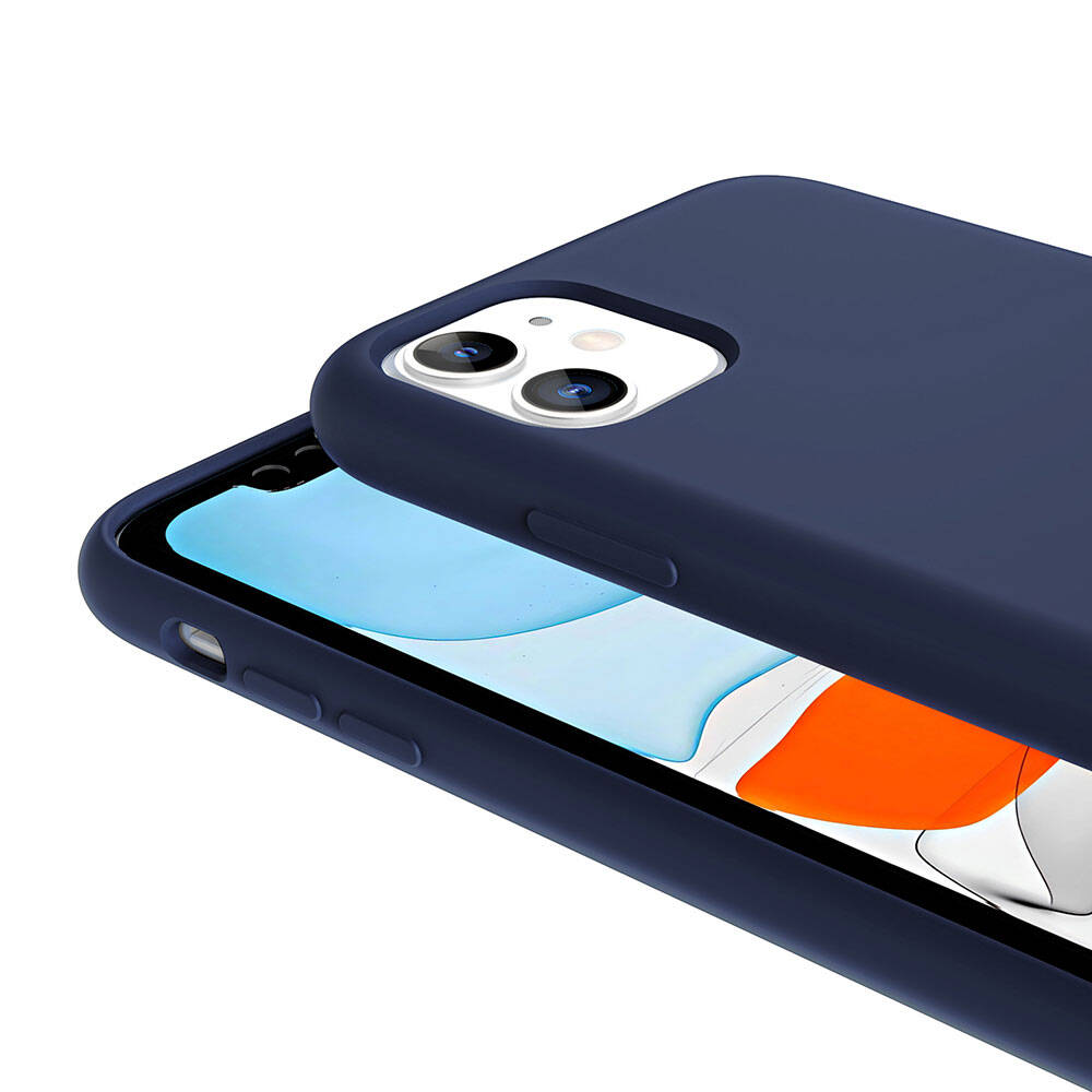 Apple iPhone 11 Kılıf M-safe Şarj Özellikli Sıvı Teknolojili Silinebilir Sert Zore Kivi Kapak Siyah