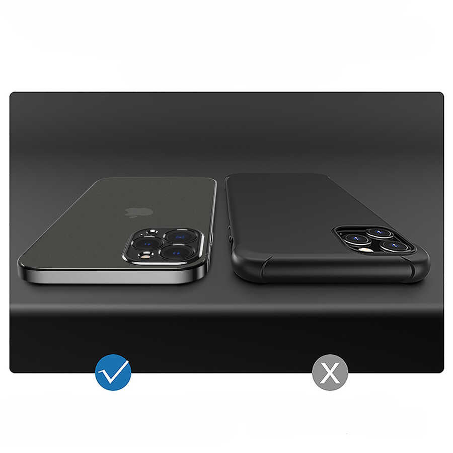 Apple iPhone 12 Kılıf Zore Mat Gbox Kapak Gold