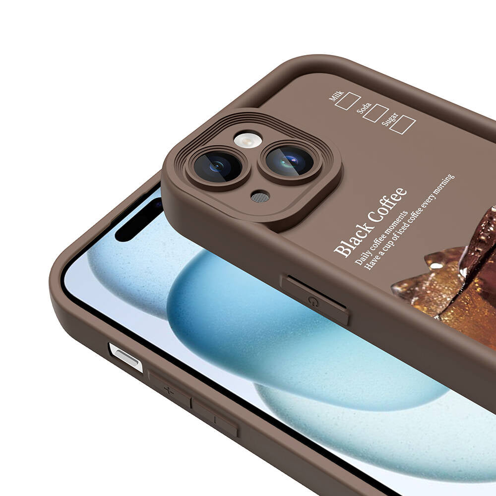 Apple iPhone 13 Kılıf Kamera Korumalı Baskılı Arka Yüzey Zore Klas Kapak Siyah