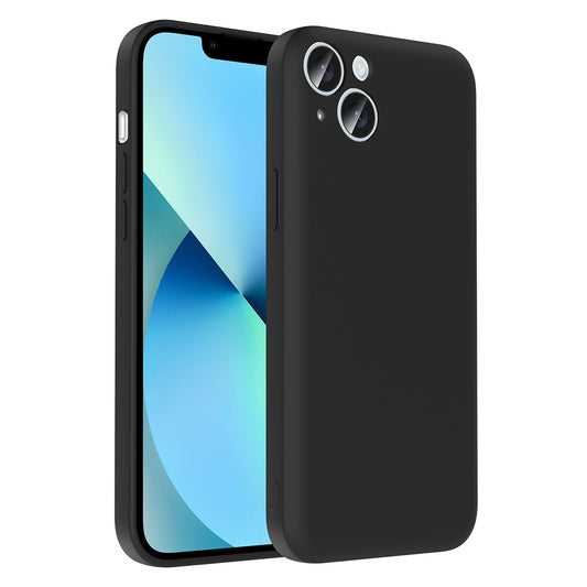 Apple iPhone 13 Kılıf Kamera Korumalı Kartlık Hazneli Zore Vitra Kapak Siyah