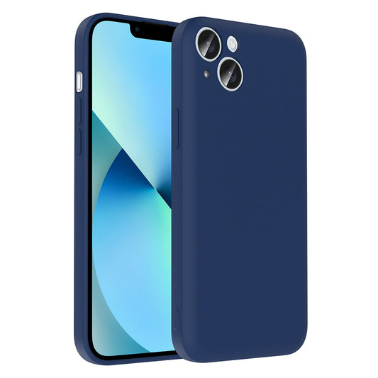 Apple iPhone 13 Kılıf Kamera Korumalı Kartlık Hazneli Zore Vitra Kapak Lacivert