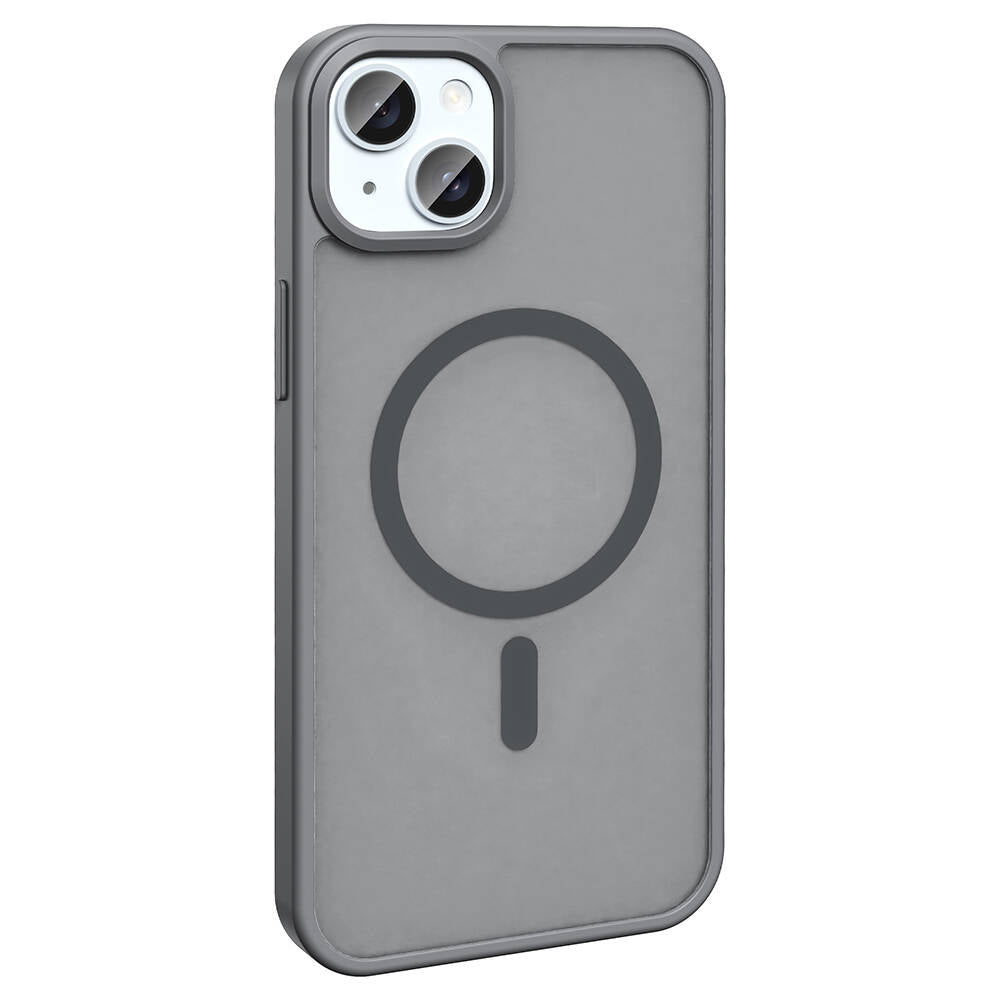 Apple iPhone 13 Kılıf M-safe Şarj Özellikli Mat Arka Yüzey Zore Sio Kapak Siyah