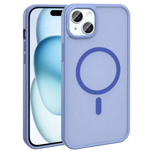 Apple iPhone 13 Kılıf M-safe Şarj Özellikli Mat Arka Yüzey Zore Sio Kapak Lila