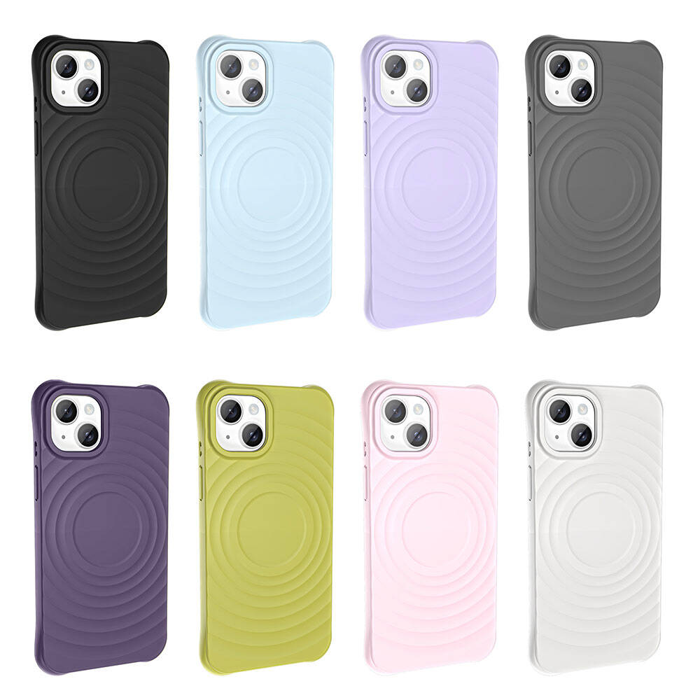 Apple iPhone 13 M-safe Şarj Özellikli Airbagli Mat Görünümlü Zore Hepi Kapak Pembe Açık