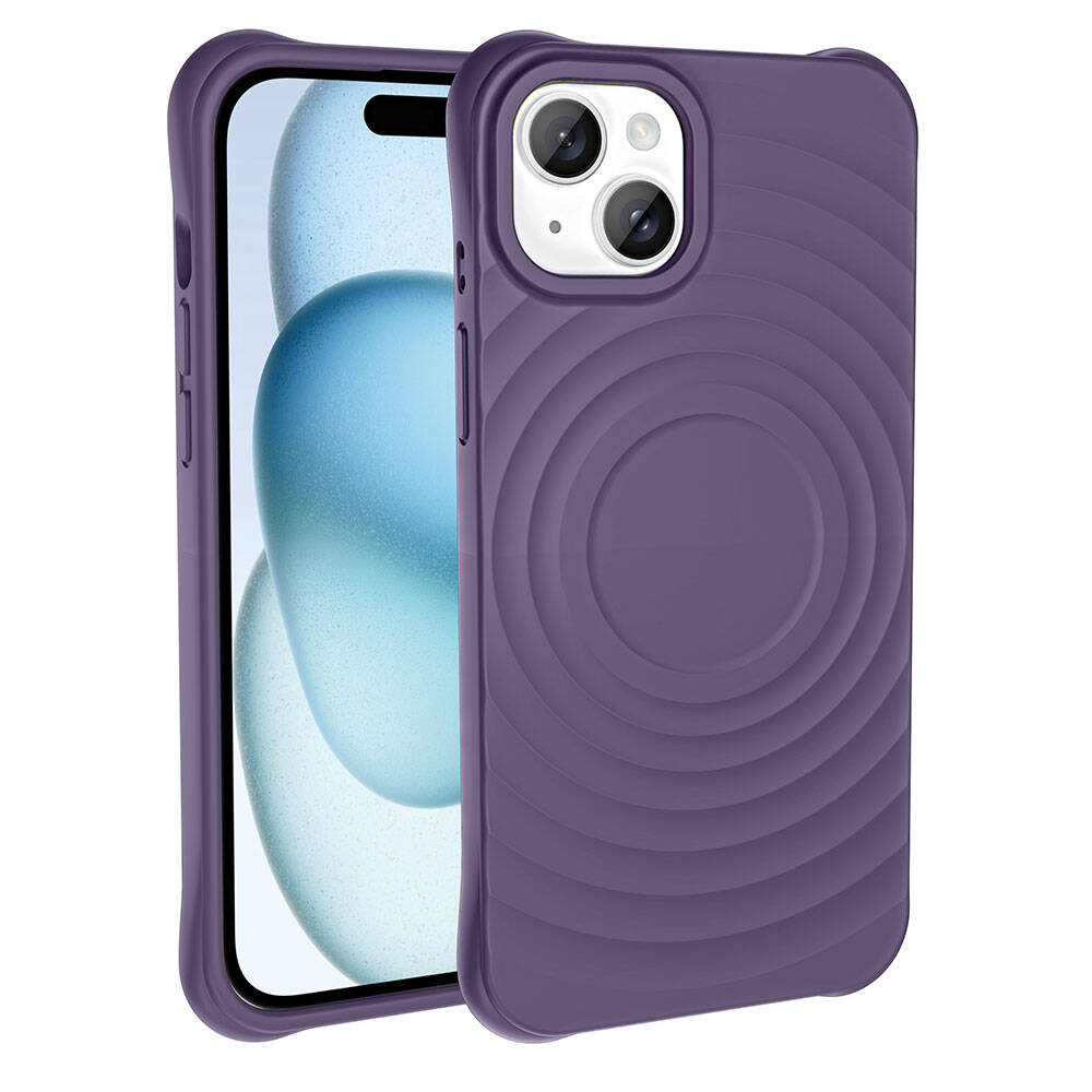 Apple iPhone 13 M-safe Şarj Özellikli Airbagli Mat Görünümlü Zore Hepi Kapak Siyah