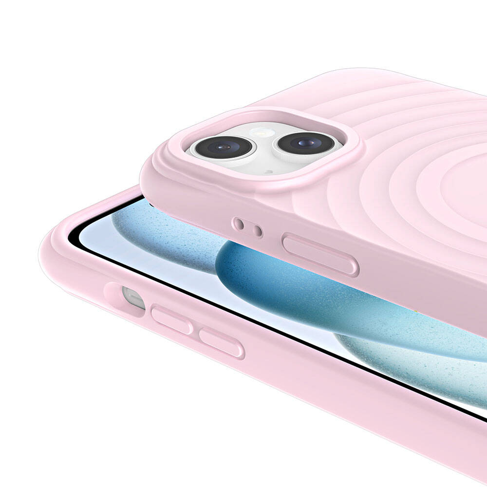 Apple iPhone 13 M-safe Şarj Özellikli Airbagli Mat Görünümlü Zore Hepi Kapak Mavi Açık