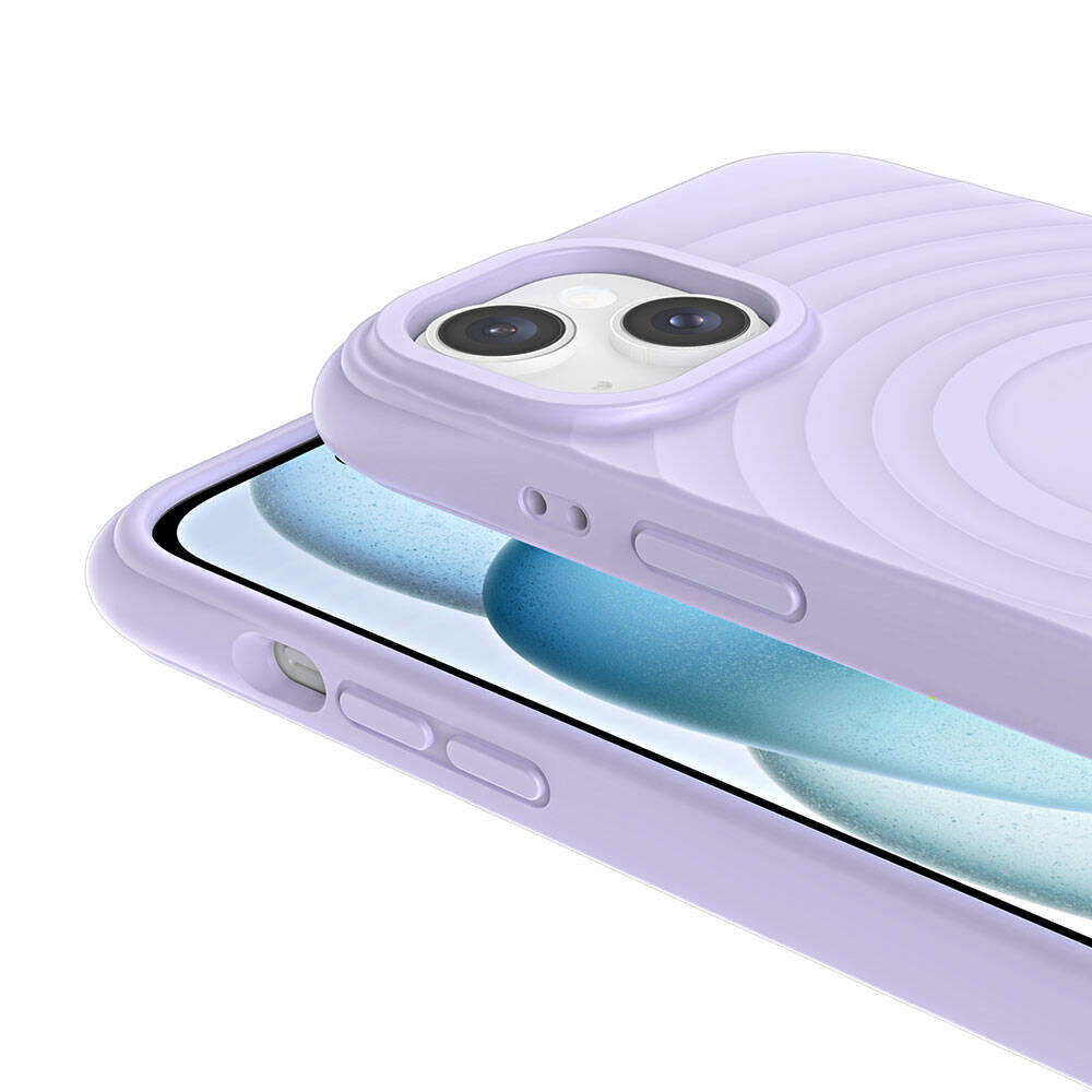 Apple iPhone 13 M-safe Şarj Özellikli Airbagli Mat Görünümlü Zore Hepi Kapak Derin Mor