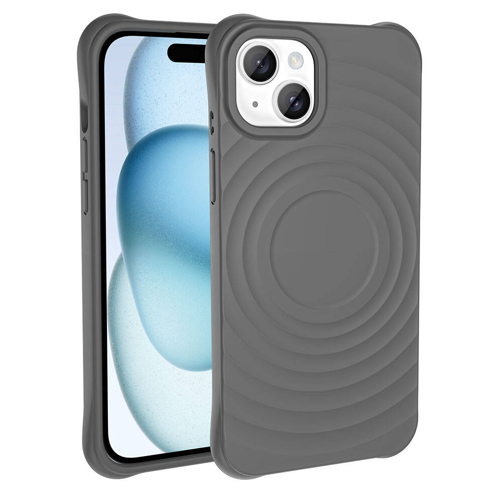 Apple iPhone 13 M-safe Şarj Özellikli Airbagli Mat Görünümlü Zore Hepi Kapak Pembe Açık