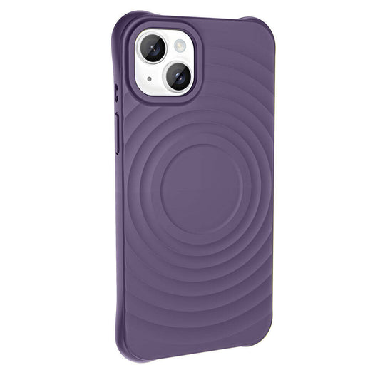 Apple iPhone 13 M-safe Şarj Özellikli Airbagli Mat Görünümlü Zore Hepi Kapak Derin Mor