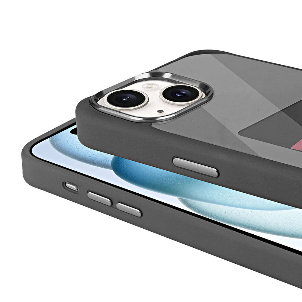 Apple iPhone 14 Kılıf Ekranı Yansıtan Zore Akıllı NFC Kapak Siyah