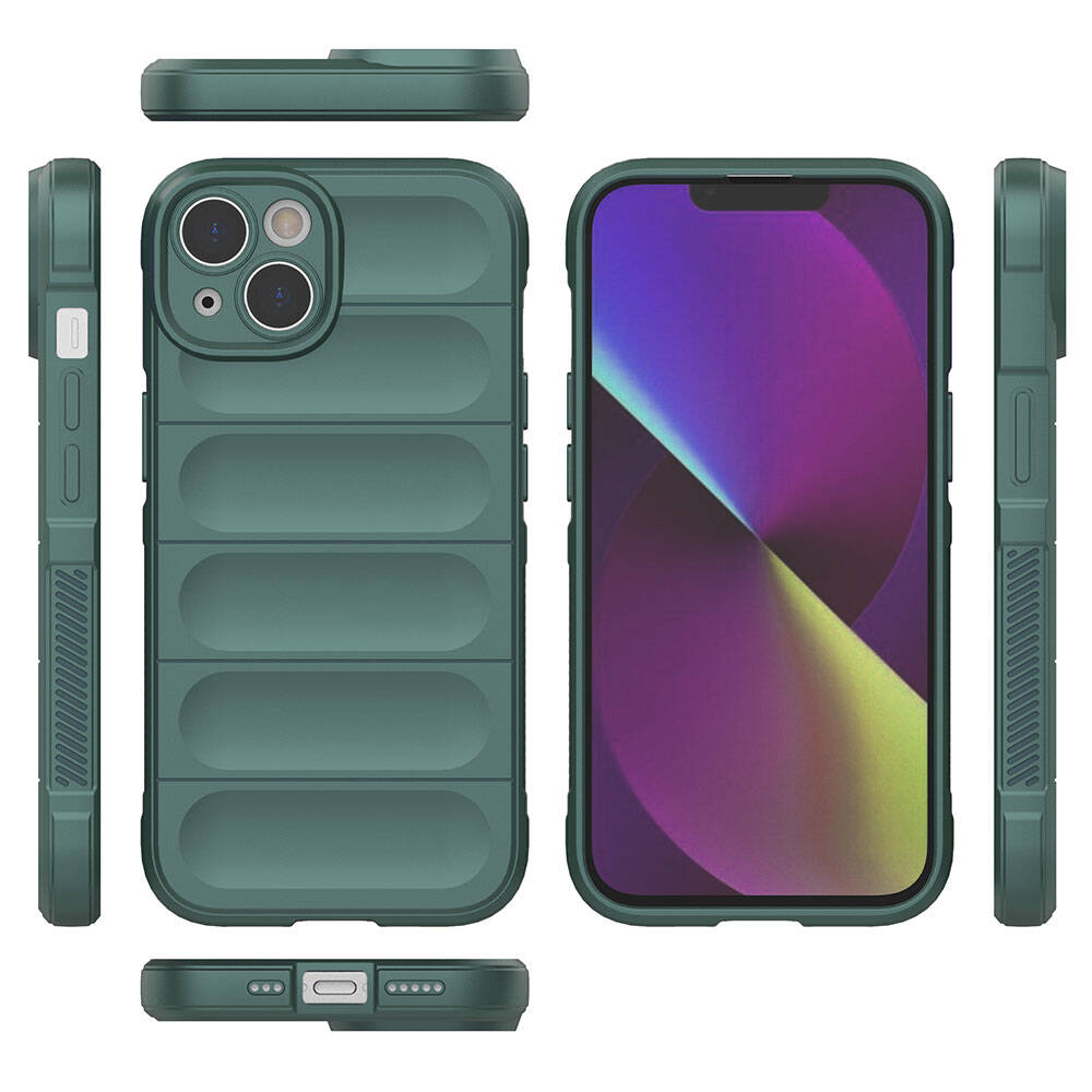 Apple iPhone 14 Kılıf Esnek TPU Oyuklu Arka Yüzey Tasarımlı Zore Etnik Silikon Kapak Siyah