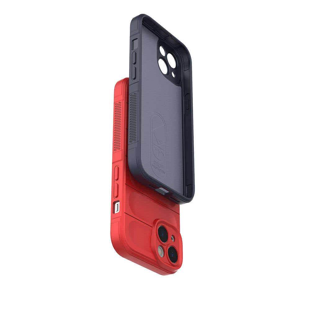 Apple iPhone 14 Kılıf Esnek TPU Oyuklu Arka Yüzey Tasarımlı Zore Etnik Silikon Kapak Lacivert