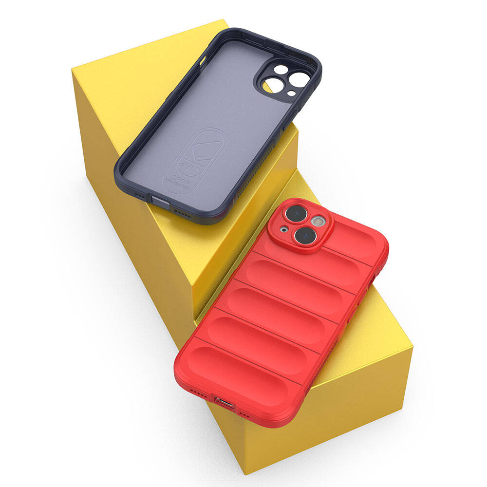Apple iPhone 14 Kılıf Esnek TPU Oyuklu Arka Yüzey Tasarımlı Zore Etnik Silikon Kapak Lacivert