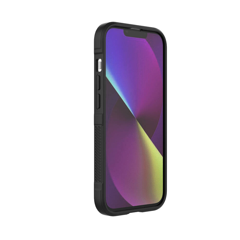 Apple iPhone 14 Kılıf Esnek TPU Oyuklu Arka Yüzey Tasarımlı Zore Etnik Silikon Kapak Siyah