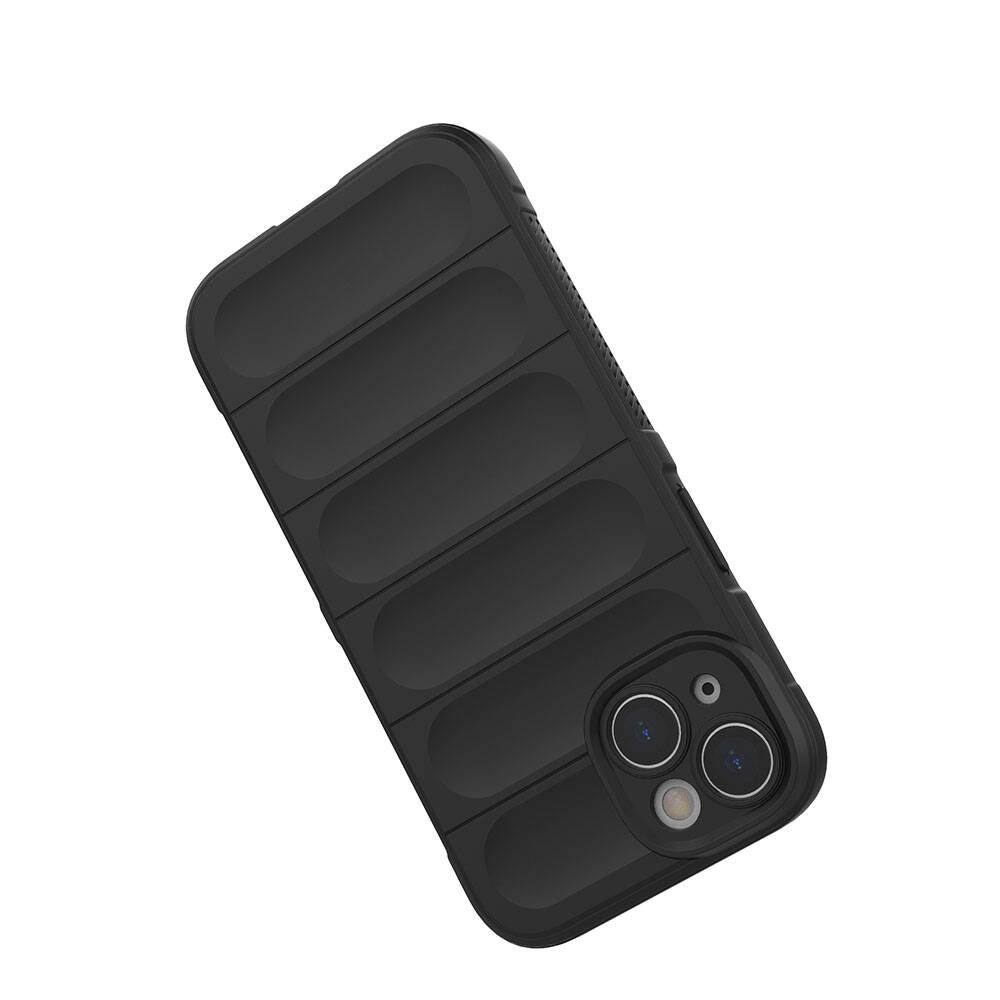 Apple iPhone 14 Kılıf Esnek TPU Oyuklu Arka Yüzey Tasarımlı Zore Etnik Silikon Kapak Lacivert