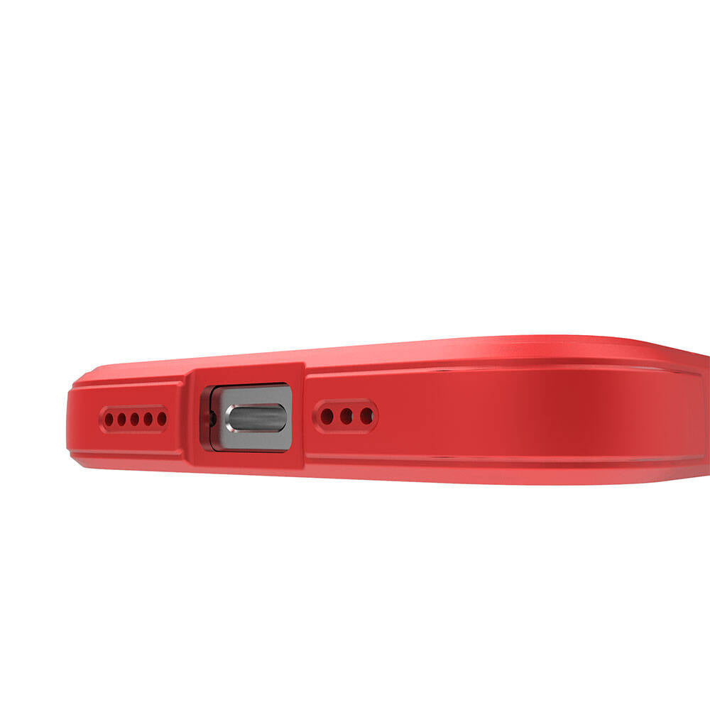 Apple iPhone 14 Kılıf Esnek TPU Oyuklu Arka Yüzey Tasarımlı Zore Etnik Silikon Kapak Kırmızı