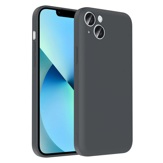 Apple iPhone 14 Kılıf Kamera Korumalı Kartlık Hazneli Zore Vitra Kapak Gri