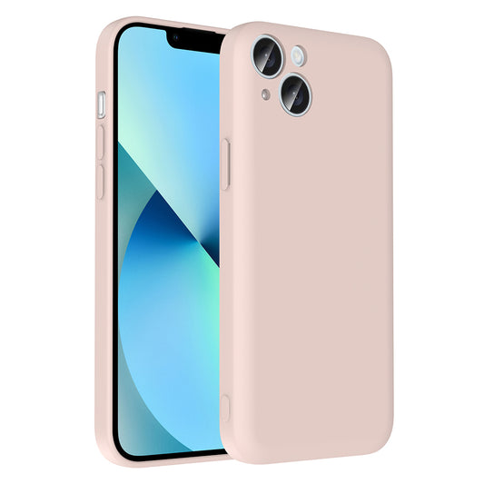 Apple iPhone 14 Kılıf Kamera Korumalı Kartlık Hazneli Zore Vitra Kapak Pembe