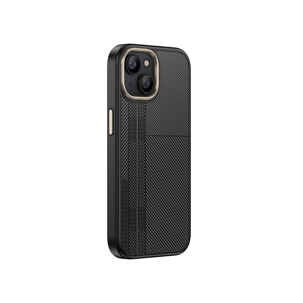 Apple iPhone 14 Plus Kılıf M-safe Şarj Özellikli Karbon Fiber Görünümlü Zore Antina Kapak Mavi