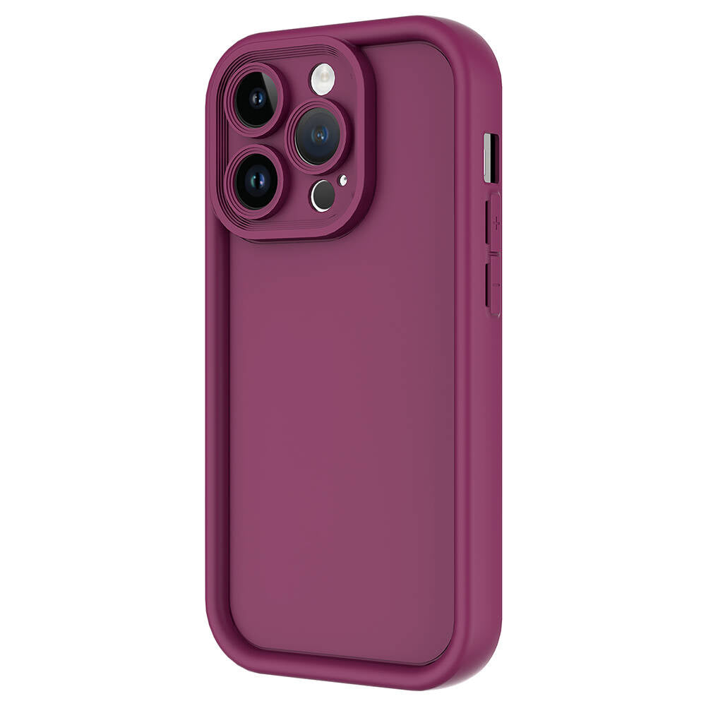 Apple iPhone 14 Pro Kılıf Kamera Korumalı Zore Ananas Kapak Mürdüm