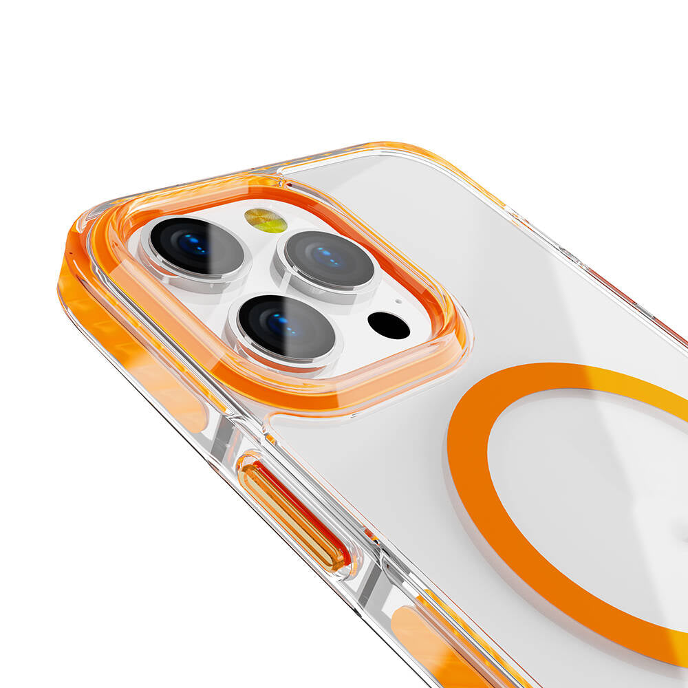 Apple iPhone 14 Pro Kılıf M-safe Şarj Özellikli Airbagli Takılabilir Askı Aparatlı Zore Nana Kapak Pembe
