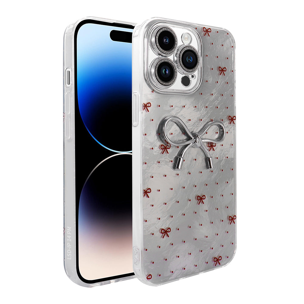 Apple iPhone 14 Pro Max Kılıf Kamera Korumalı Figürlü Zore Ponti Silikon Kapak Açık Pembe