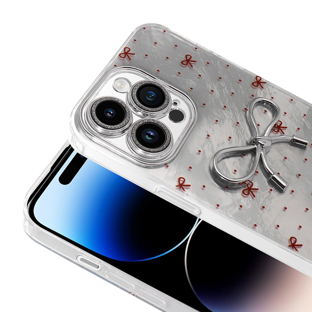 Apple iPhone 14 Pro Max Kılıf Kamera Korumalı Figürlü Zore Ponti Silikon Kapak Açık Pembe